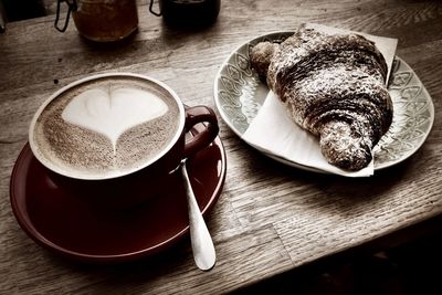 Close-up of coffee on table