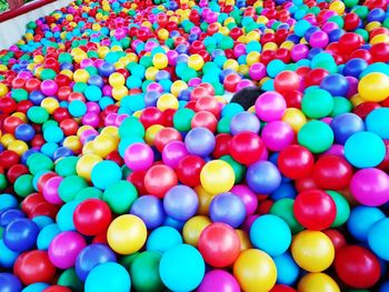 Close-up of colorful swimming pool