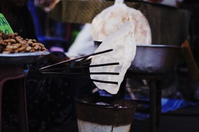 Close-up of food for sale in market