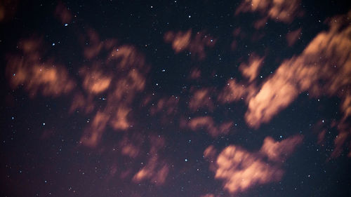 View of sky at night