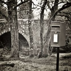 Built structure with trees in background