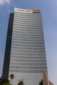 Low angle view of modern building against sky