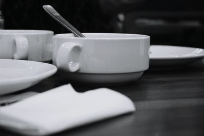 Close-up of bowl on table