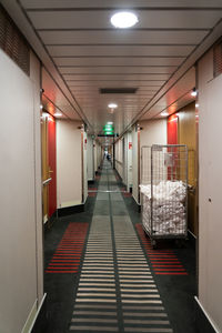 Empty corridor of building