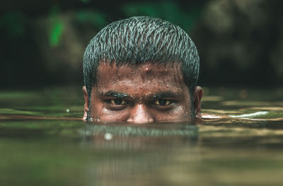 Close-up portrait of man