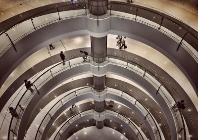 Low angle view of spiral staircase