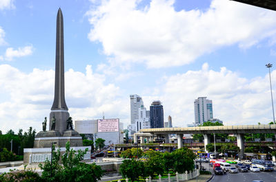 Modern cityscape against sky