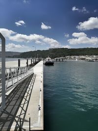 High angle view of bridge over sea