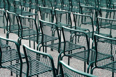 Full frame shot of empty chairs