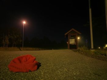 Empty road at night