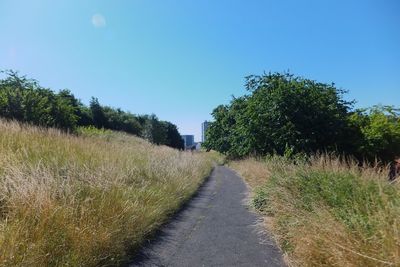 Dirt road along landscape