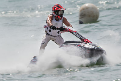 Man surfing in sea