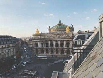 Buildings in city against sky