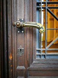Close-up of closed door