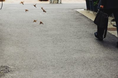 Person standing on road