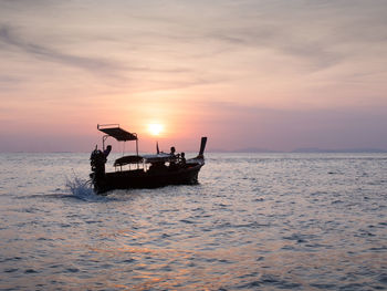 Scenic view of sunset over sea