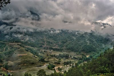 Aerial view of landscape against sky