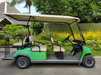 Golf cart on road