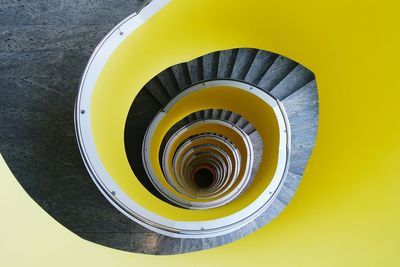 Directly above shot of spiral staircase