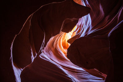 Low angle view of rock formation