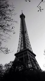 Low angle view of eiffel tower