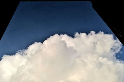 Low angle view of clouds in sky