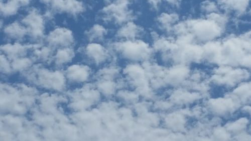 Low angle view of clouds in blue sky