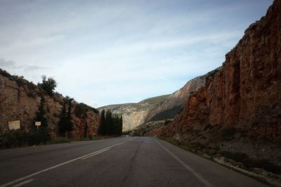Road passing through mountains
