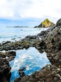 Scenic view of sea against sky