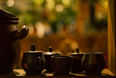 Close-up of tea pot