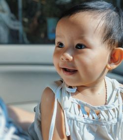 Portrait of cute baby girl