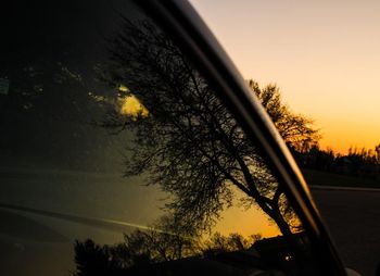 Scenic view of road at sunset