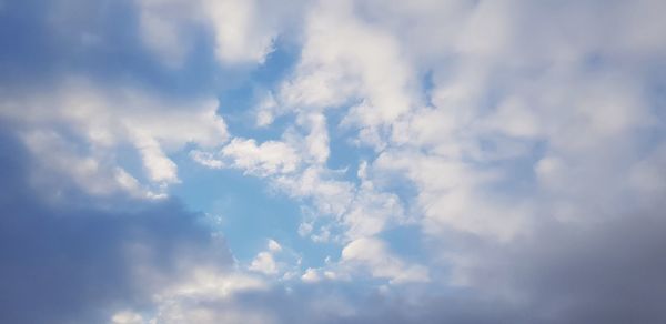 Low angle view of clouds in sky