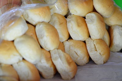 Close-up of fresh buns at bakery