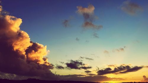 Low angle view of sky during sunset