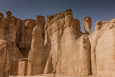 Sandstone formations around al khobar caves, jebel qarah