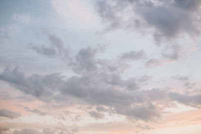 Low angle view of sky during sunset