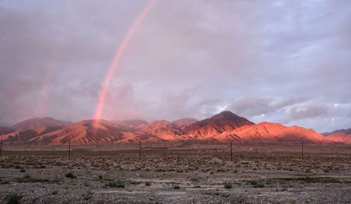 Scenic view of desert against sky