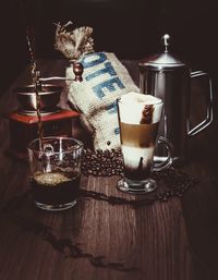 Close-up of coffee on table