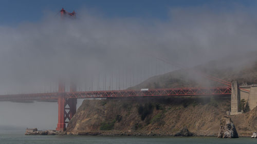 Golden gate bridge in fog