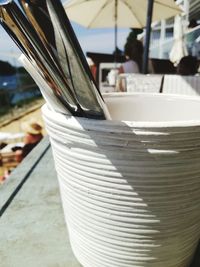 Close-up of drink on table at restaurant