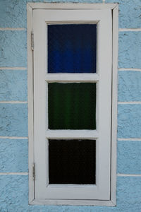 Close-up of window on building