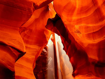 Low angle view of rock formation
