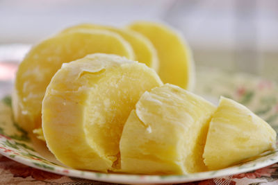 Close-up of ice cream in plate