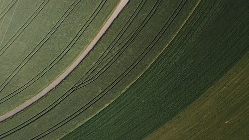 High angle view of road