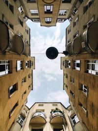 Low angle view of buildings against sky