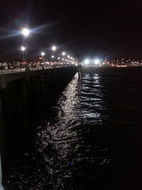 View of river at night