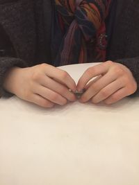 Close-up of woman hand