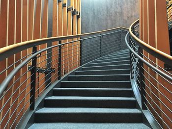 High angle view of stairs