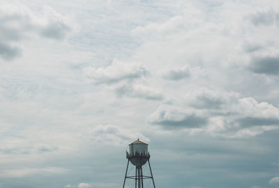 Low angle view of water tower against sky